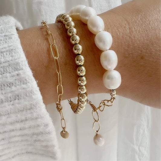 Kaia Freshwater Pearl Gold Filled Bracelet